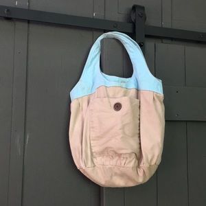 Purse khaki and blue